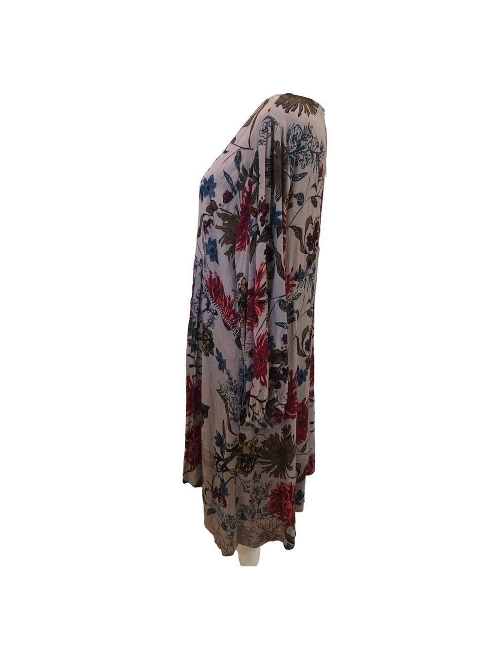 Jodifl Size L baby doll style floral print dress. Peasant v-neck cottagecore - Picture 2 of 13